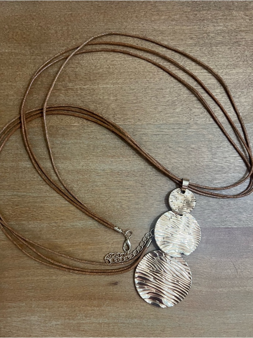 Elegant Gold-Tone Pendant Necklace - Long Layered Look